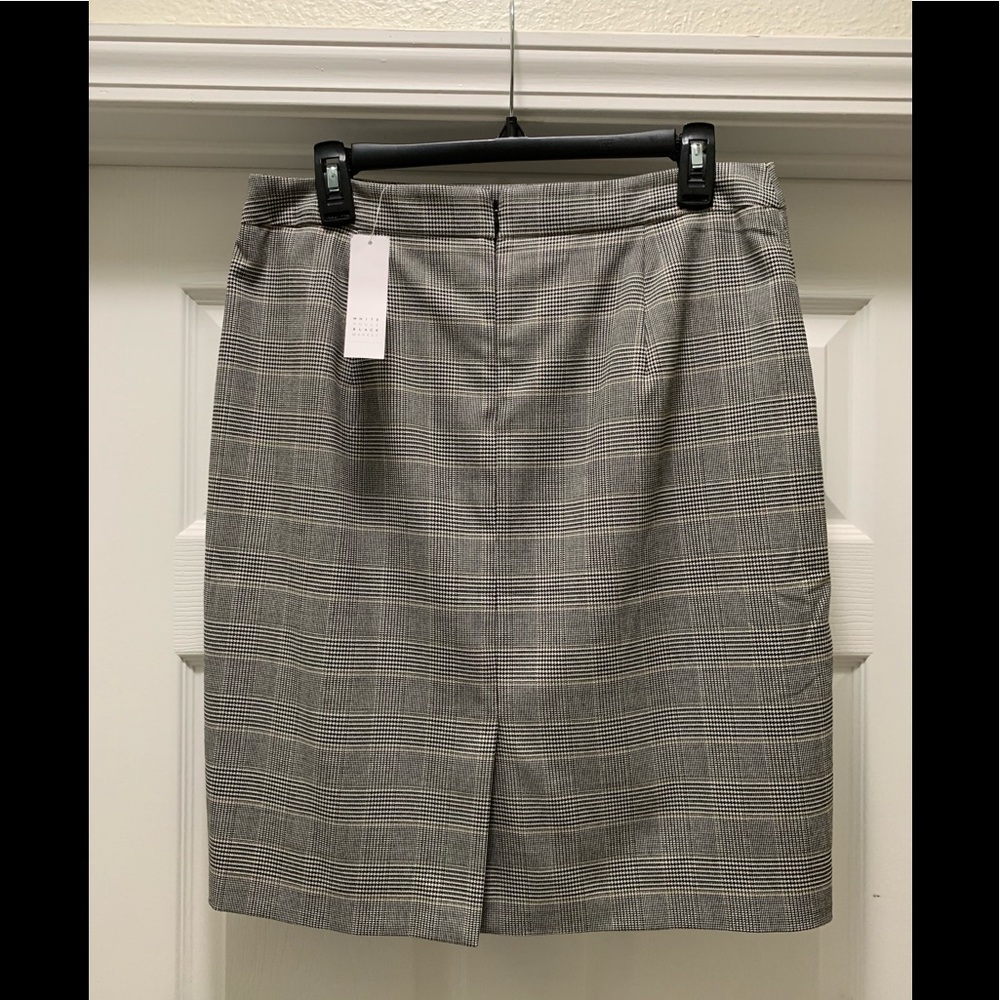 WHBM Plaid Black Cabernet Skirt sz 10